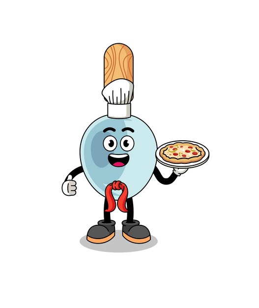 Ilustración de cuchara de cocina como chef italiano