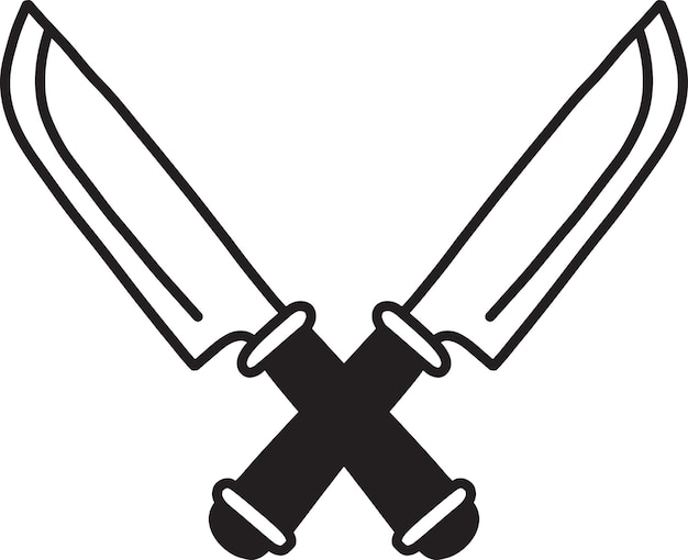 Ilustración de cuchillo de cocina dibujado a mano