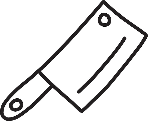 Ilustración de cuchillo de cocina dibujado a mano