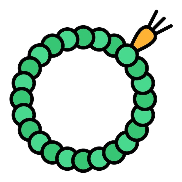 Ilustración de cuentas de oración planas