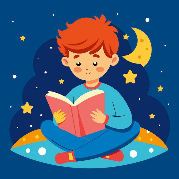 Ilustración de cuentos para dormir dibujados a mano