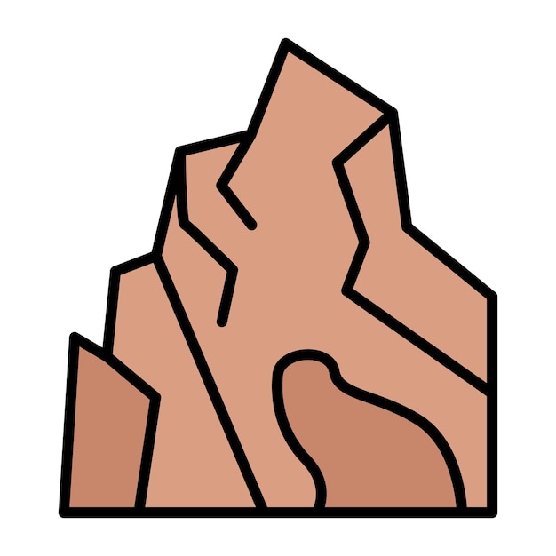 Vector ilustración de la cueva del desierto