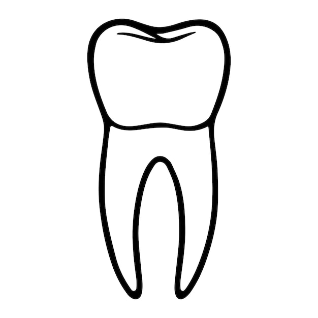 Ilustración del cuidado dental y la higiene del diente molar