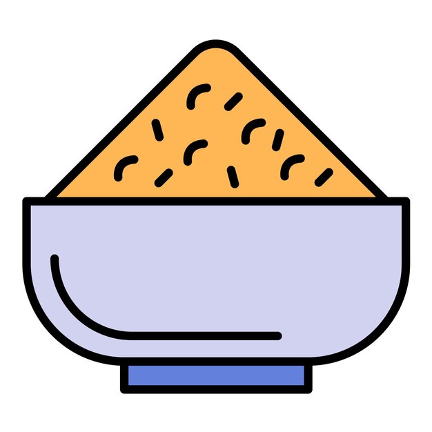 Ilustración de curry aplanado