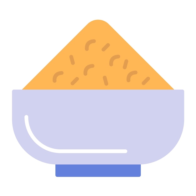 Ilustración de curry aplanado