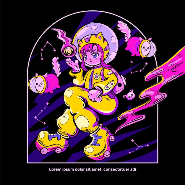 Ilustración cursi dibujada a mano