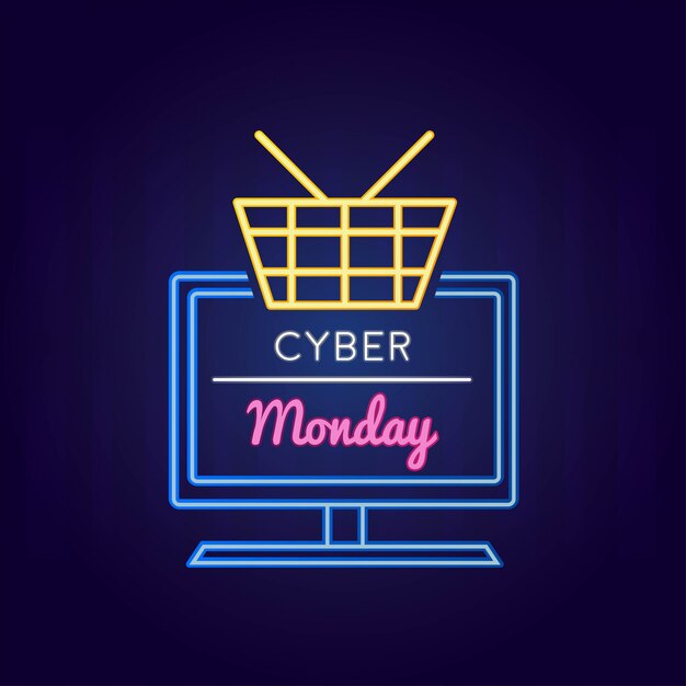 Vector ilustración cyber ​​lunes