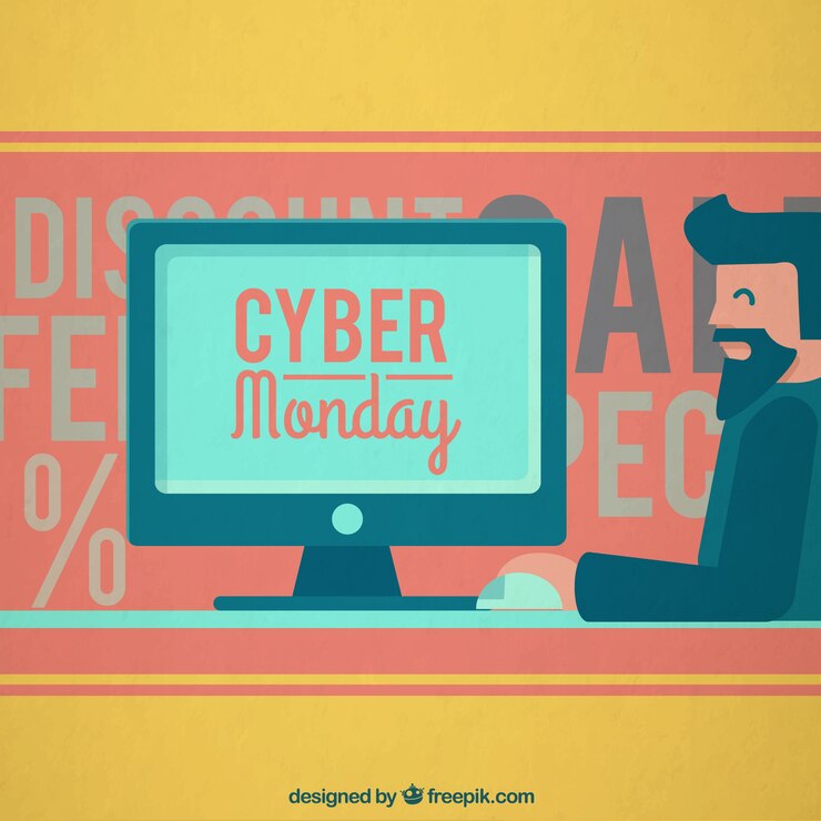 Vector ilustración de cyber monday