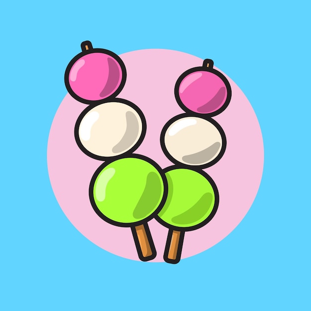 una ilustración de dango vectorial