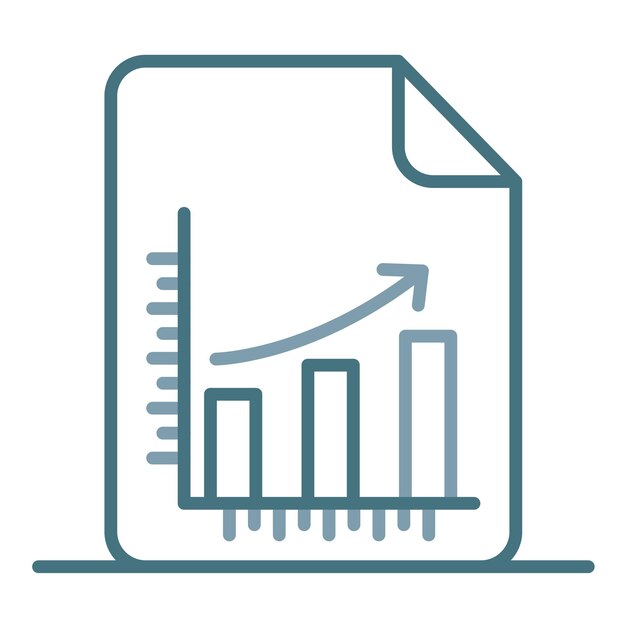 Ilustración de datos planos en crecimiento