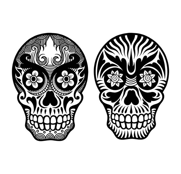 Ilustración de decoración de adorno de calavera