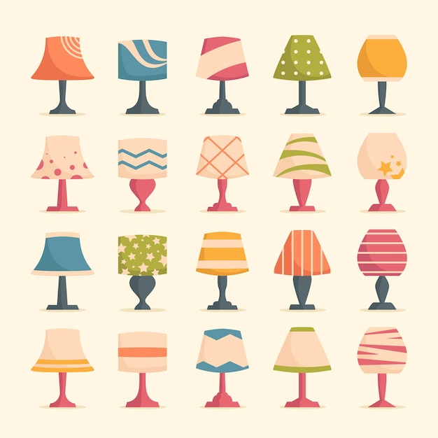 ilustración de la decoración de la lámpara de noche