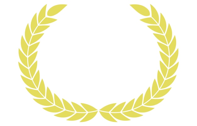 Ilustración de la decoración del título de la corona de laurel
