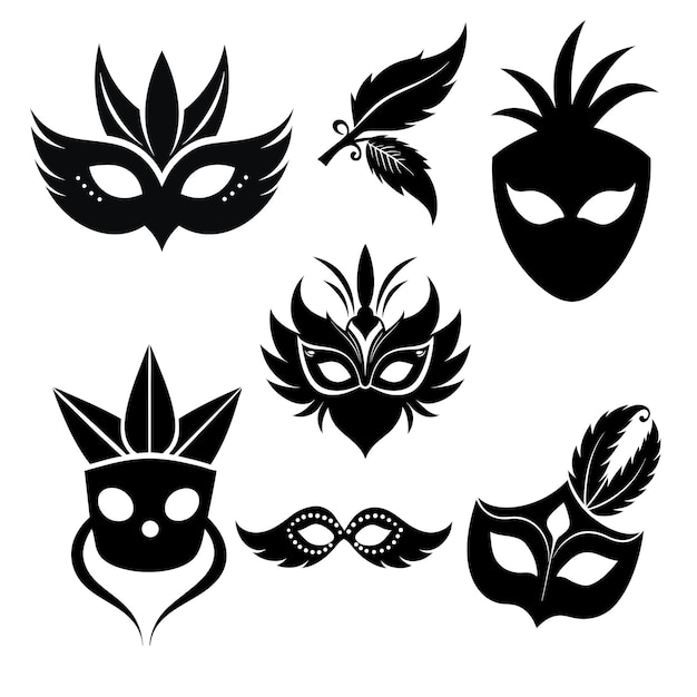 Ilustración decorativa de la bola de máscaras Gráfico de la pelota de mascaras
