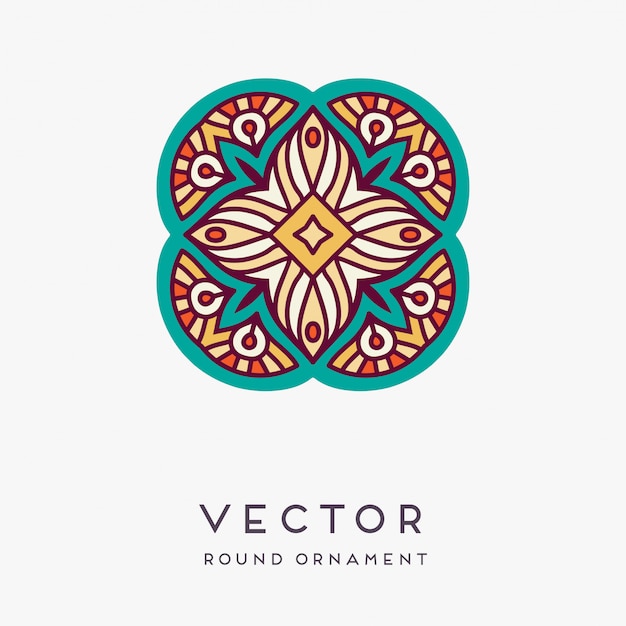 Ilustración decorativa de mandala dibujada a mano