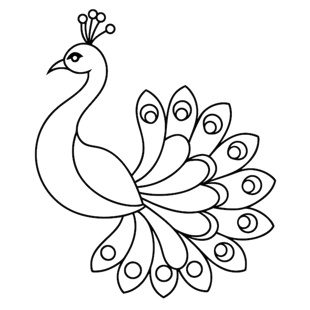 Ilustración decorativa del pavo real árboles hermosos pavos reales del parque de primavera elegantes plumas de pavo real