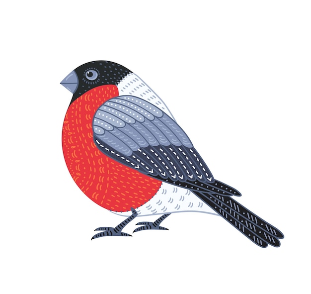 Ilustración decorativa del pinzón vectorial elemento de diseño aislado