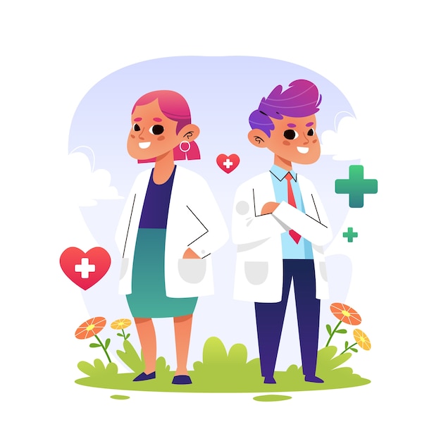 Ilustración de degradado para la celebración del día mundial de la salud.