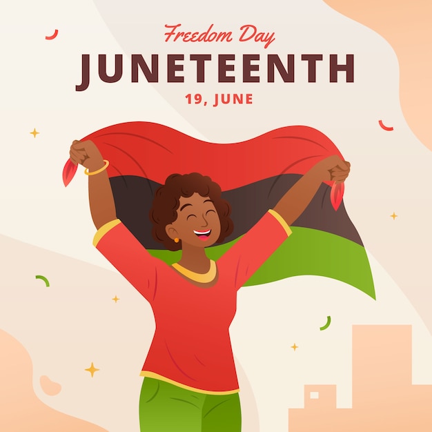 Ilustración de degradado para la celebración del diecinueve de junio