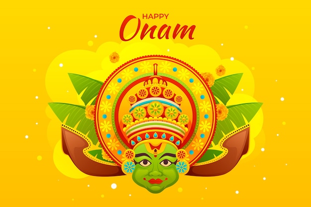 Vector ilustración de degradado para la celebración de onam