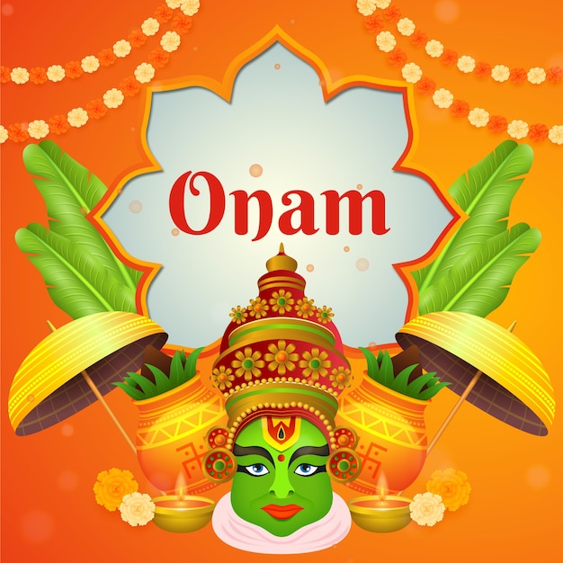 Ilustración de degradado para la celebración de onam