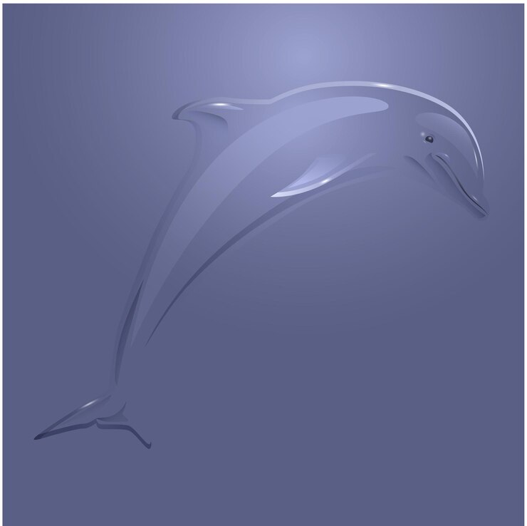 Vector ilustración con delfín estilizado