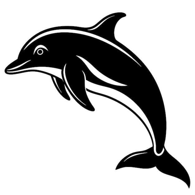 Ilustración de un delfín saltando fuera del agua