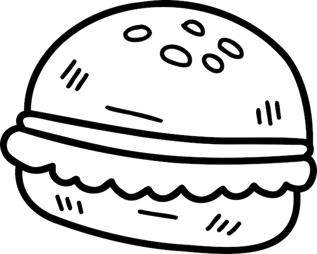 Ilustración de deliciosas hamburguesas dibujadas a mano