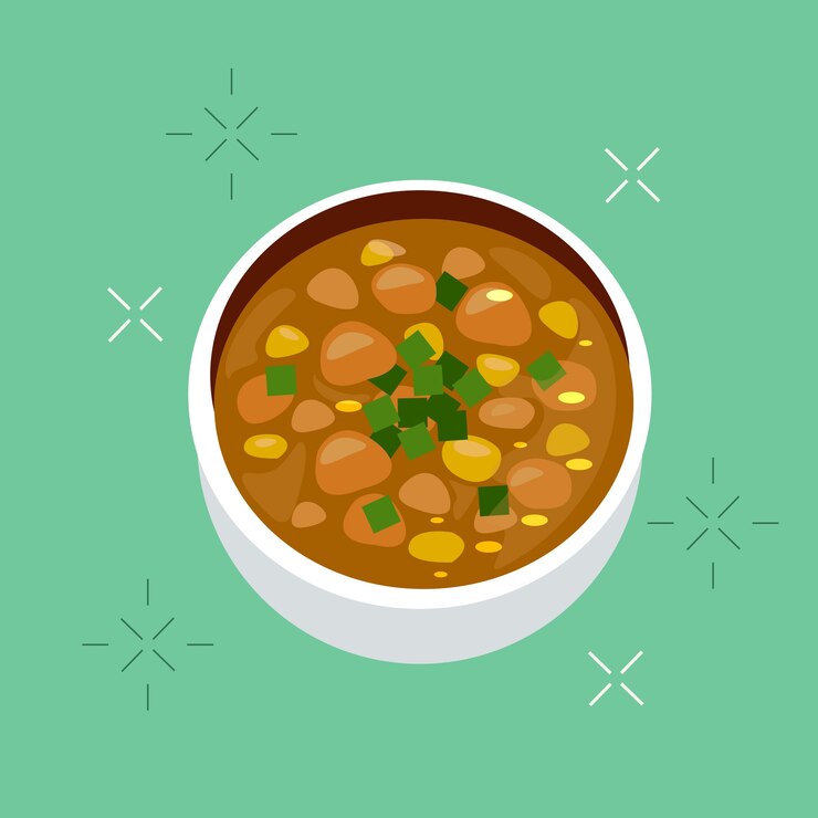 Vector ilustración de delicioso locro de diseño plano