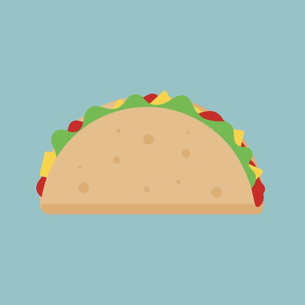 Ilustración de un delicioso taco
