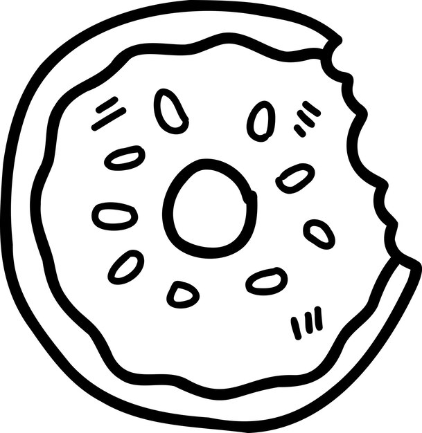 Ilustración de deliciosos donuts dibujados a mano