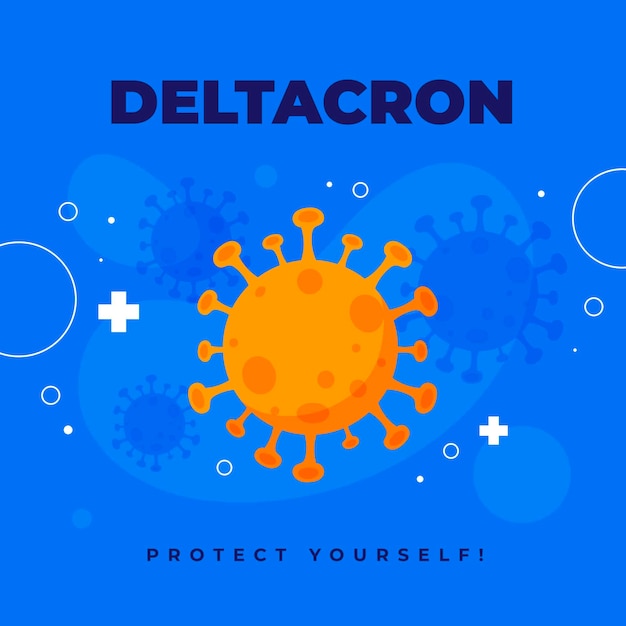 Ilustración de deltacron de diseño plano