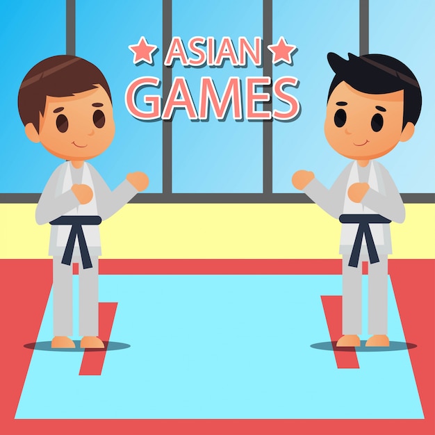 Vector ilustración de deporte de karate