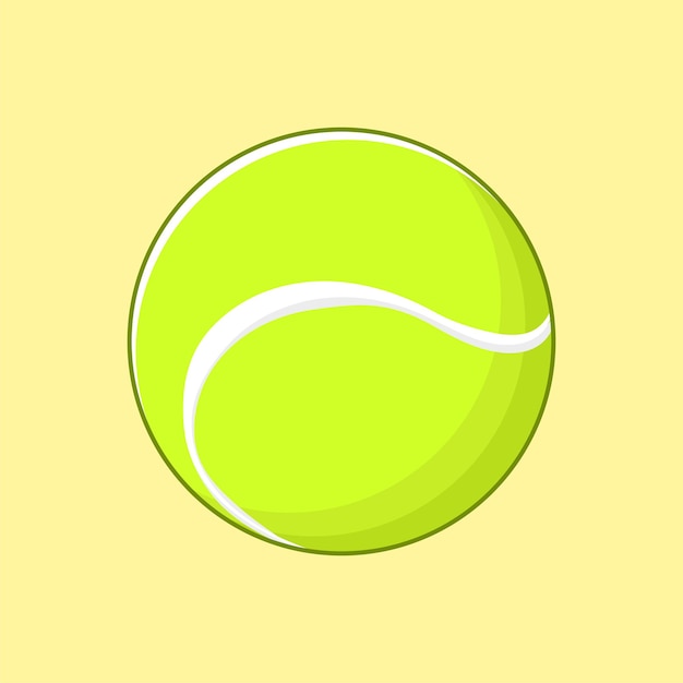 Vector ilustración de deporte de pelota de tenis fresca