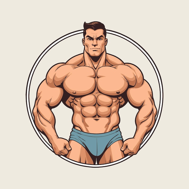 Ilustración de deportes masculinos musculosos
