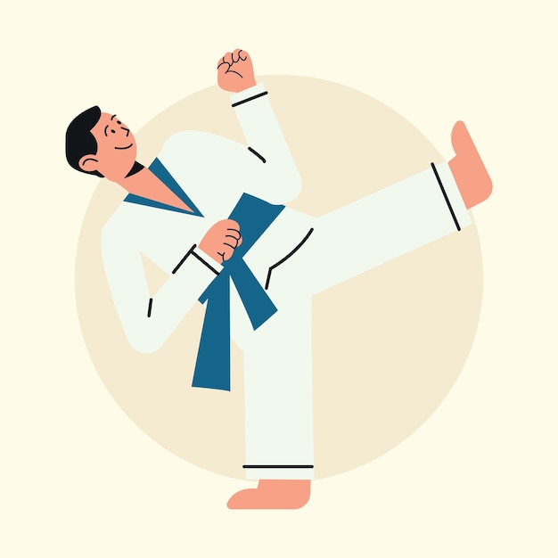 Ilustración deportiva de vectores planos