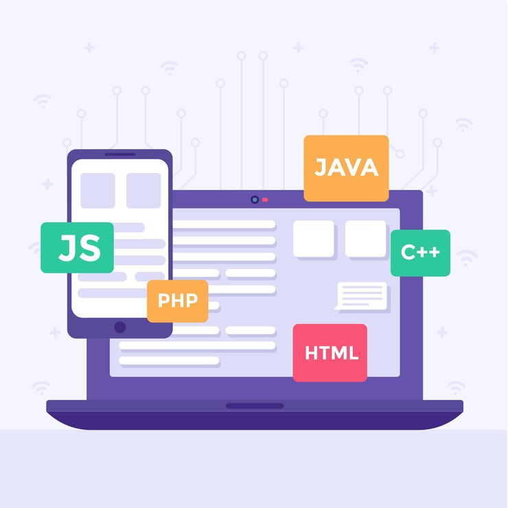 Vector ilustración de desarrollo de aplicaciones