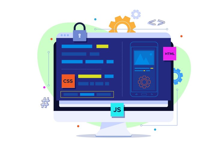 Vector ilustración de desarrollo de aplicaciones
