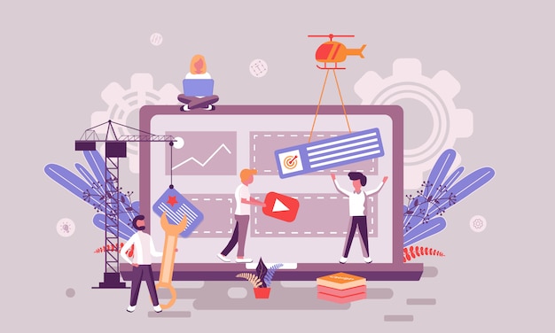 Ilustración de desarrollo web