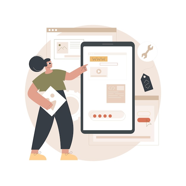 Ilustración de desarrollo web