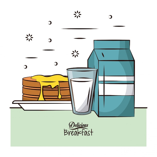 Ilustración de desayuno delicioso