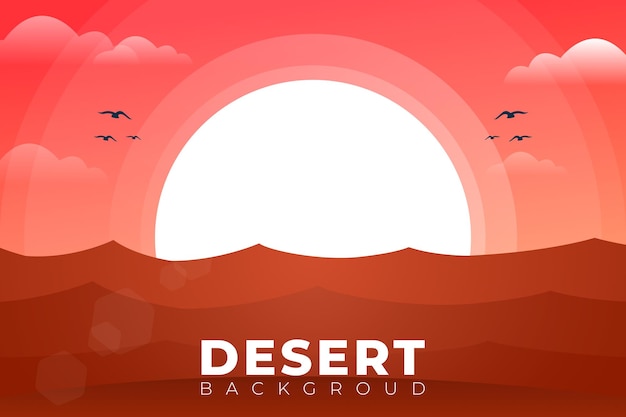 Vector ilustración del desierto para ilustración de arena de papel tapiz de paisaje con desierto y cactus sahara