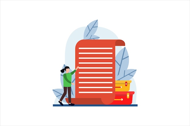 Ilustración de la designación del apartamento de vacaciones