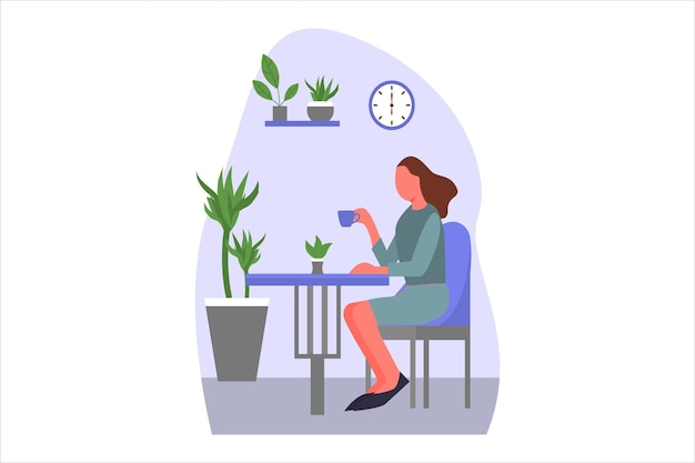 Ilustración de la designación del piso de la cafetería