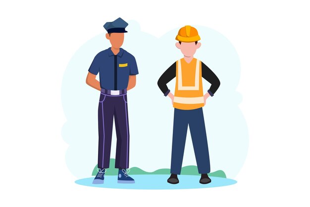 Ilustración de la designación del piso del día de trabajo
