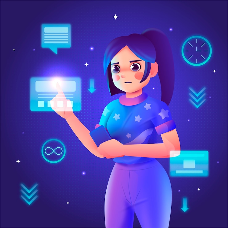 Vector ilustración de desplazamiento sin fin degradado