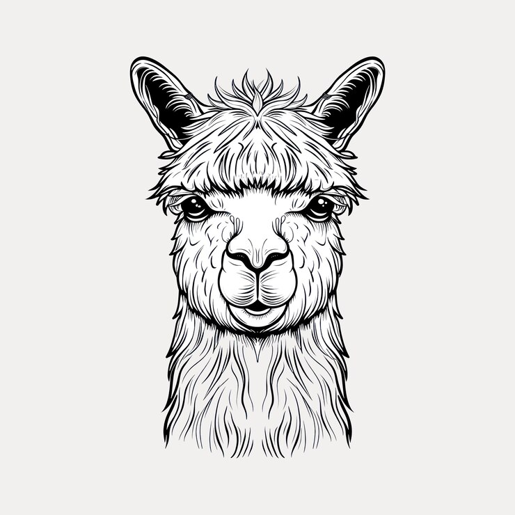 Vector ilustración detallada de las líneas negras de la llama