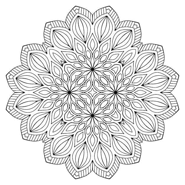 Ilustración detallada de mandala decorativa