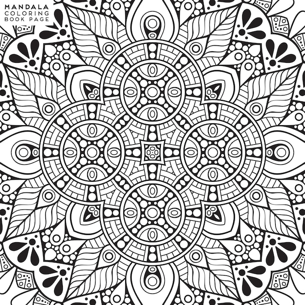 Ilustración detallada de mandala decorativa