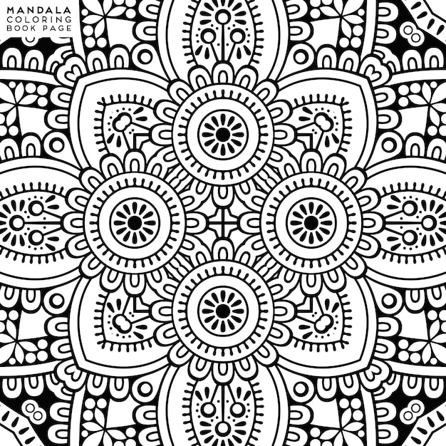 Ilustración detallada de mandala decorativa